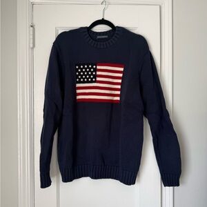 Brandy Melville Navy Flag Knit Sweater